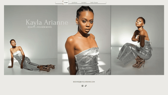 fashion model website example