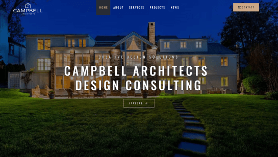 creative architecture website idea