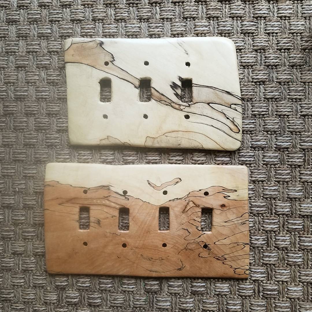 light switch covers in wood