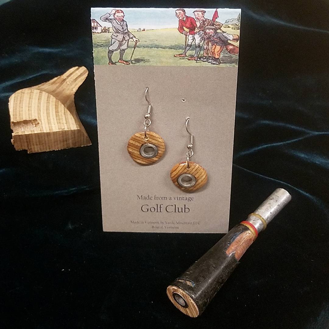 Golf Club Earrings