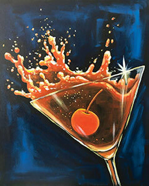 splashing cocktail