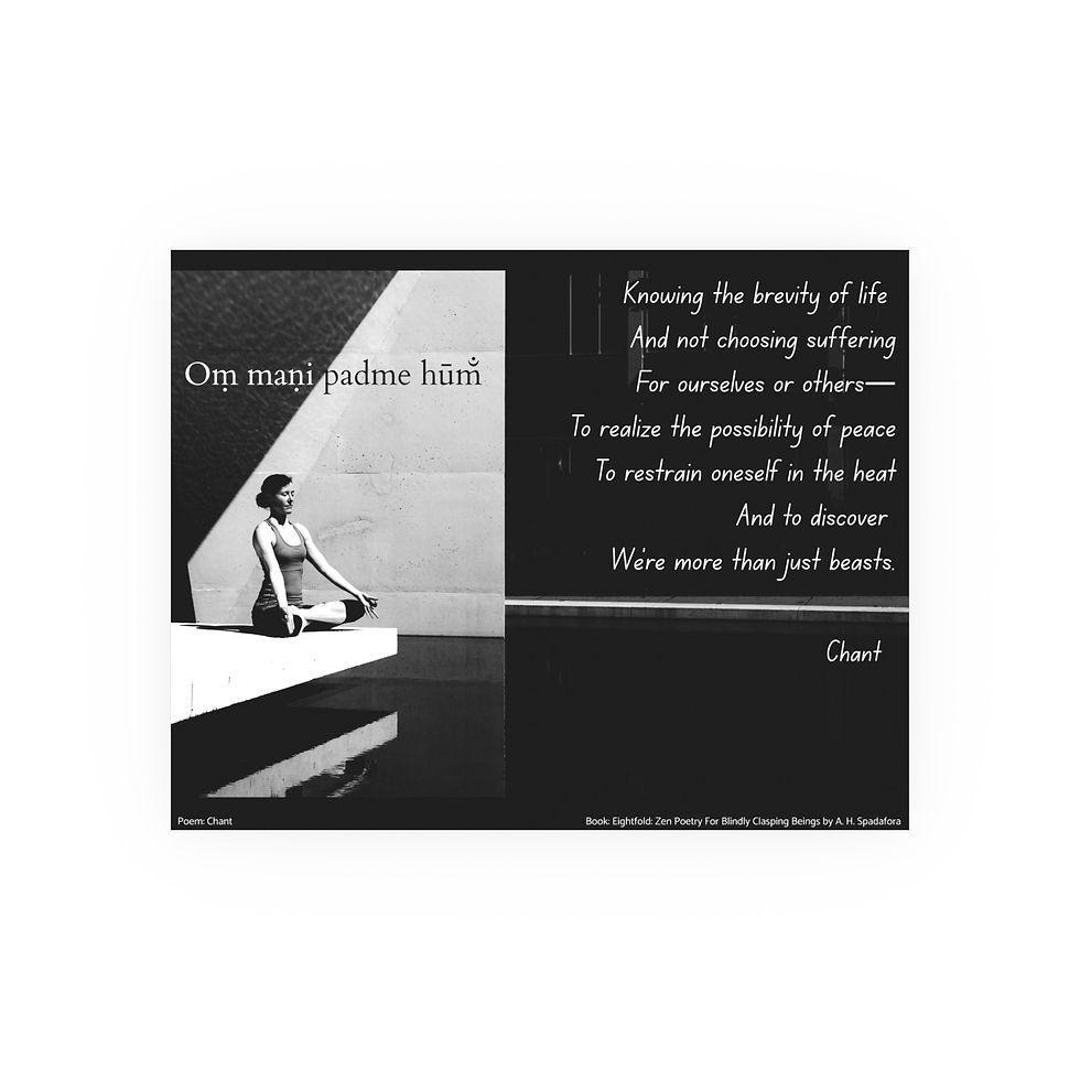 Thumbnail: Dark Zen Poetry | Chant | Poetry Quote | Wall Art Poster
