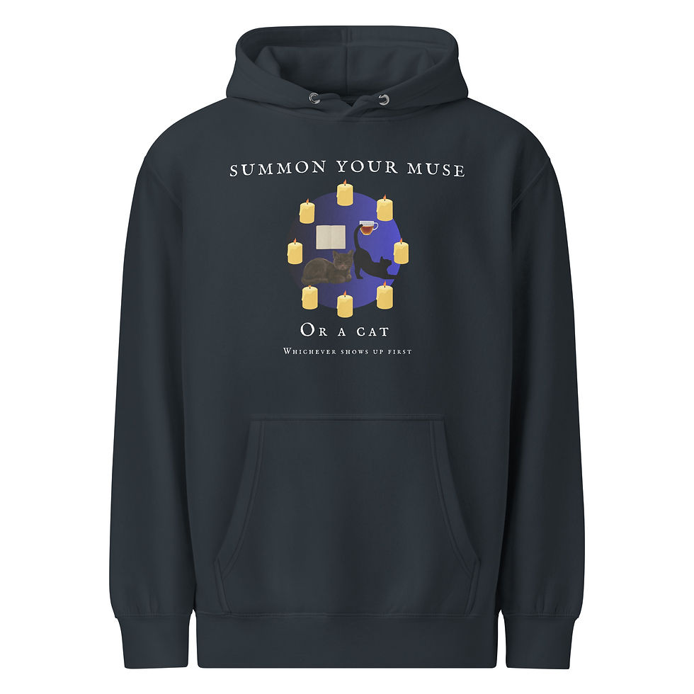 Thumbnail: Summon Your Muse (Or A Cat) (2) | Unisex premium mid-weight hoodie