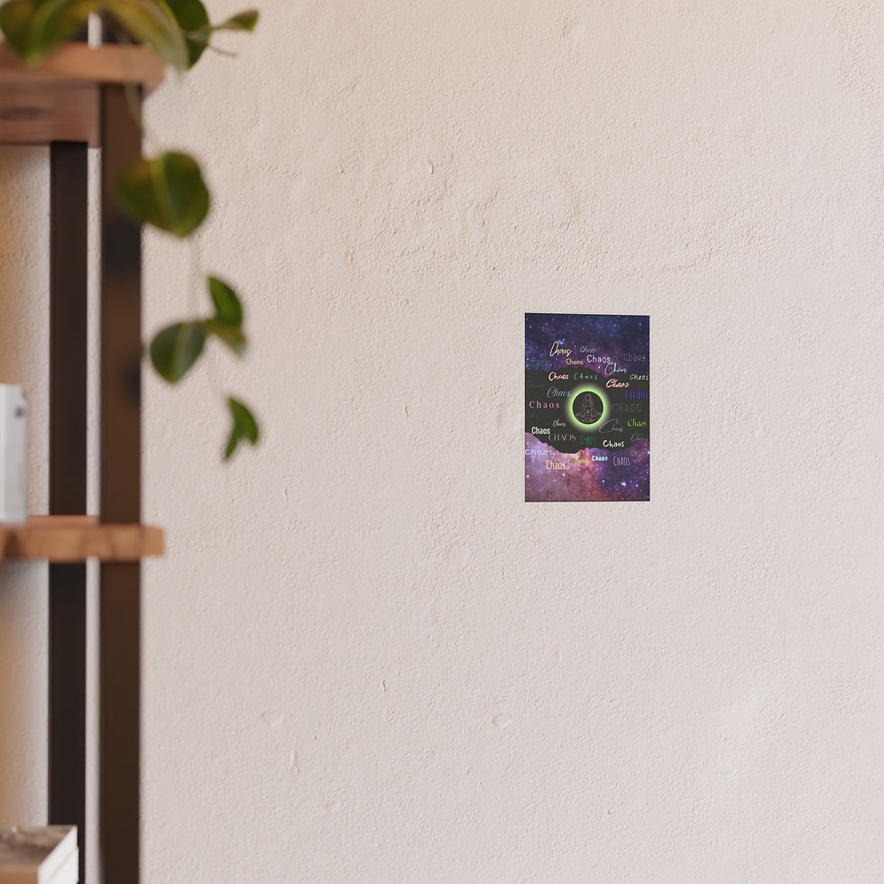 Thumbnail: Meditator in the Void | Zen Chaos | Motivational Wall Art Poster