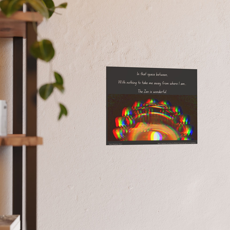 Thumbnail: Presence, Part II | Dark Zen Wall Poster | Candle | Eightfold Poetry Collection