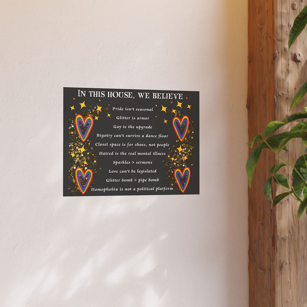 Thumbnail: In This House, We Believe In Pride | Wall Art Poster 