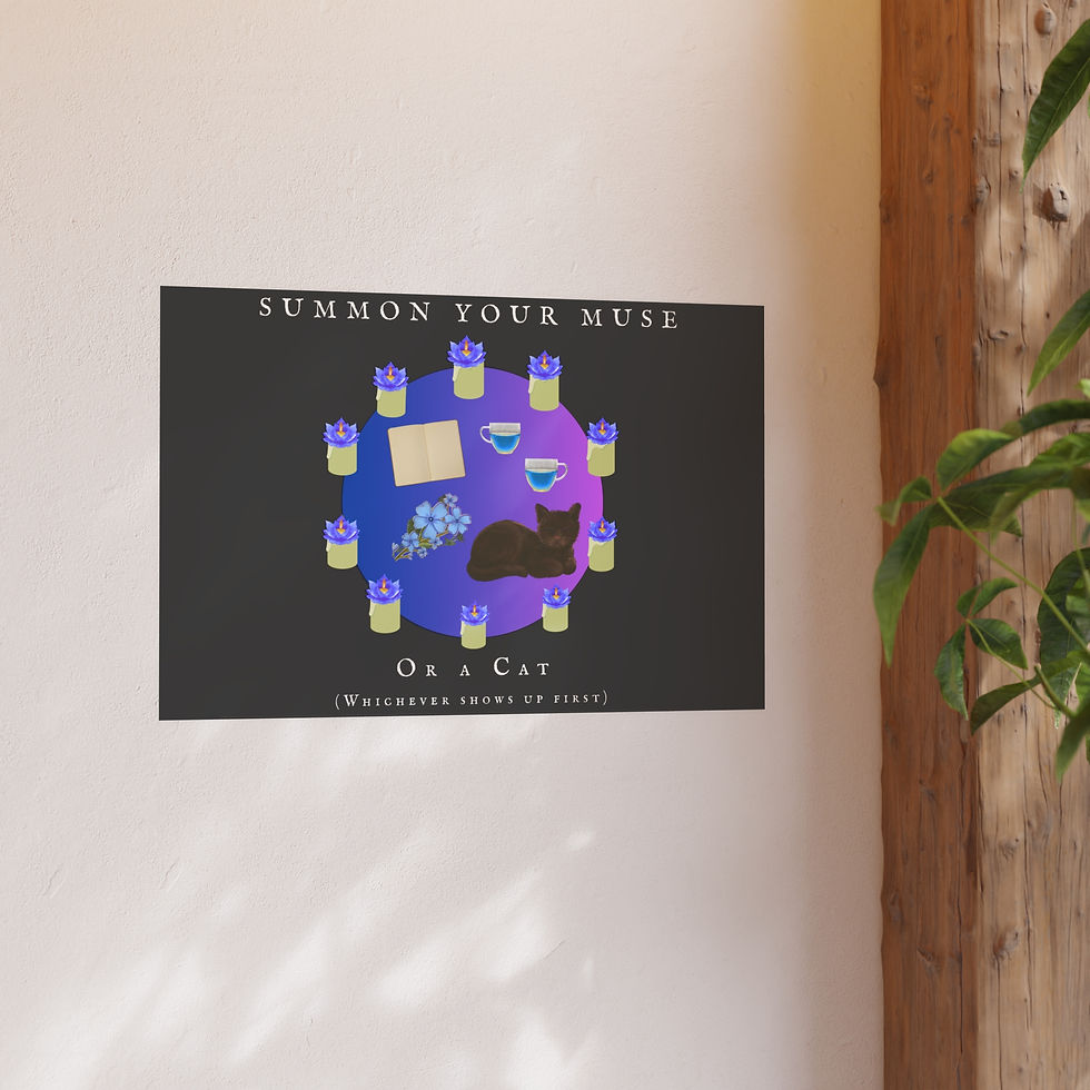Thumbnail: Summon Your Muse (Or A Cat) - Satin and Archival Matte Poster