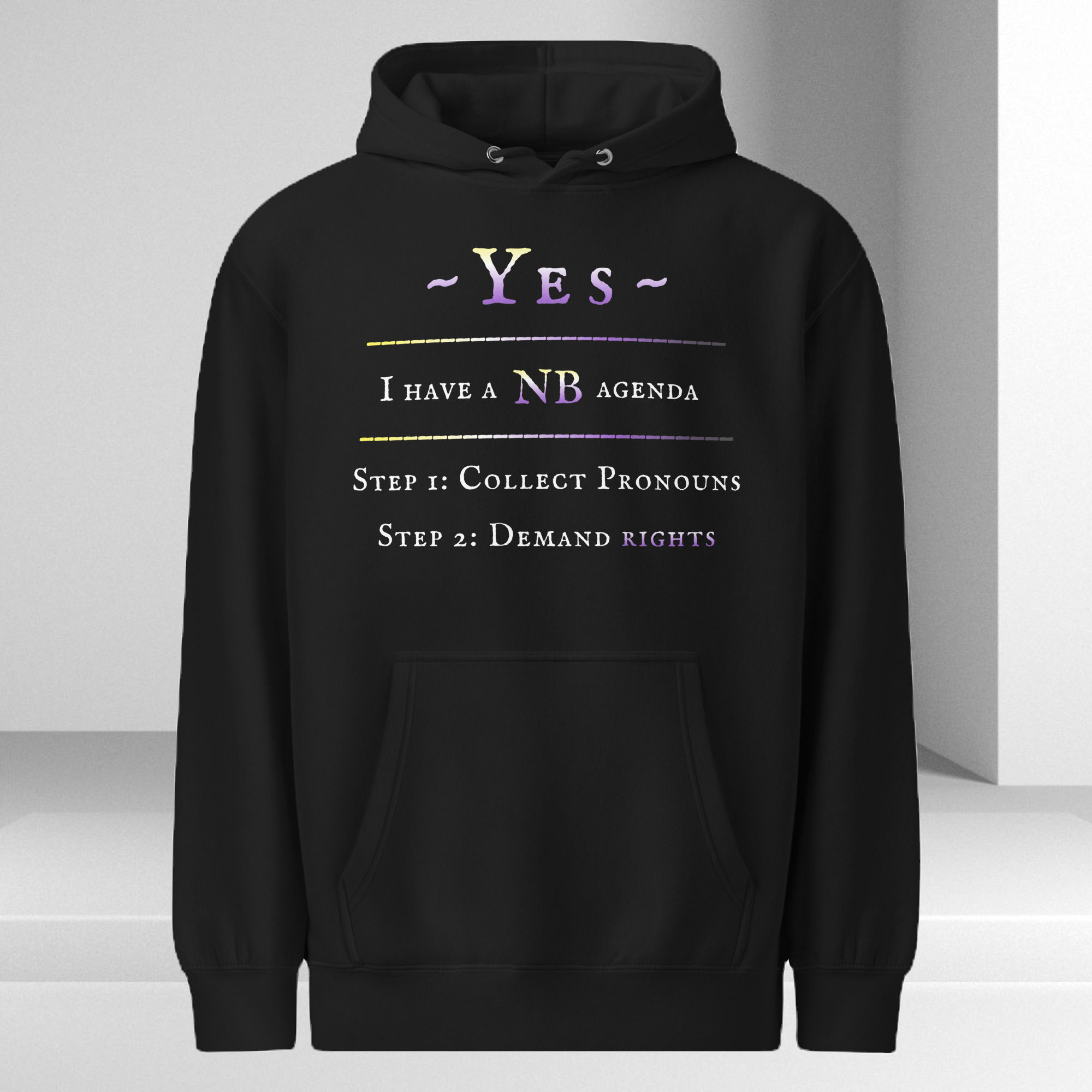 Non-Binary Agenda | Unisex premium mid-weight hoodie