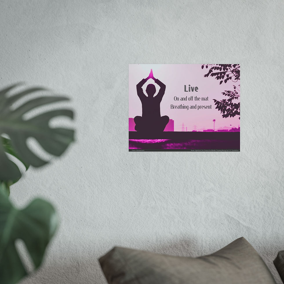 Thumbnail: Wonderland | Zen Poster | Meditation (Pink) | Eightfold Poetry Collection