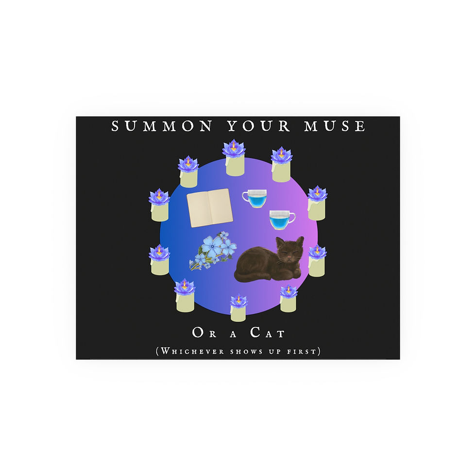 Thumbnail: Summon Your Muse (Or A Cat) - Satin and Archival Matte Poster