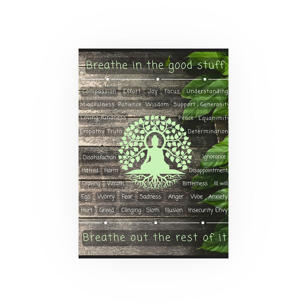 Thumbnail: Breathe In The Good Stuff / Breathe Out The Rest | Zen Chaos | Wall Art Poster