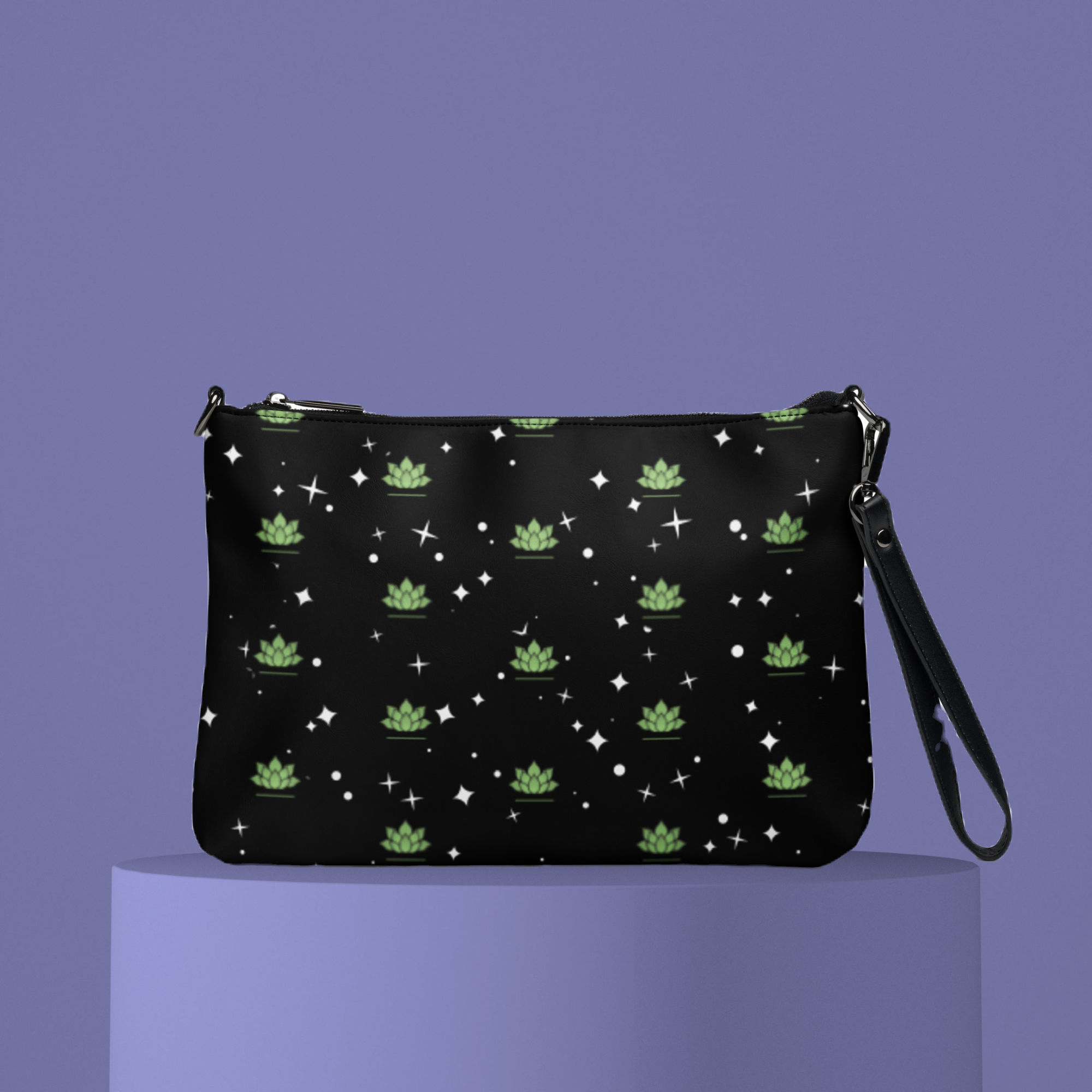 Cosmic Lotus | Crossbody Bag | Green Lotus