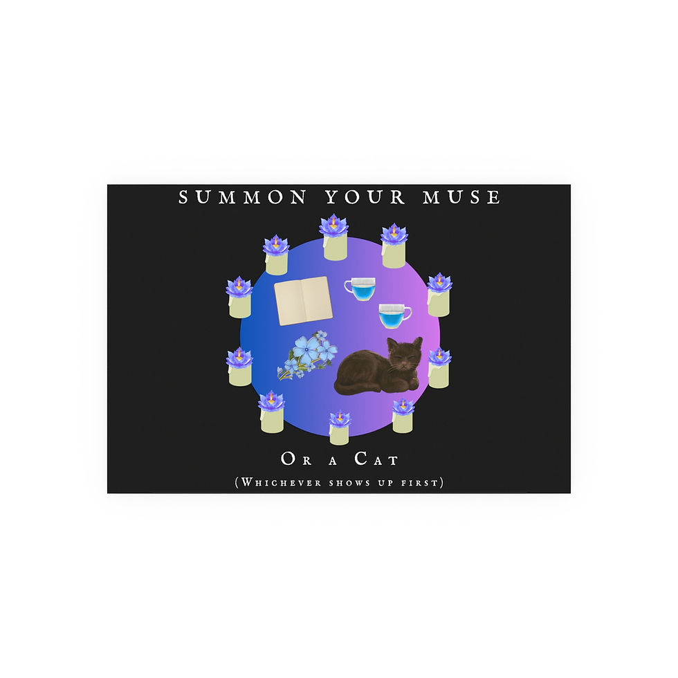 Thumbnail: Summon Your Muse (Or A Cat) - Satin and Archival Matte Poster