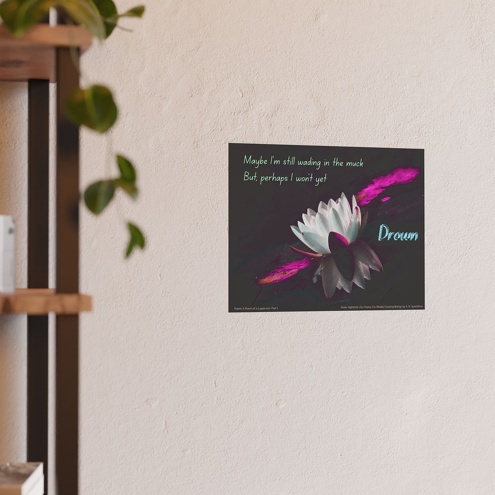 Thumbnail: A Poem for A Layperson | Dark Zen Wall Art Poster | Eightfold Poetry Collection