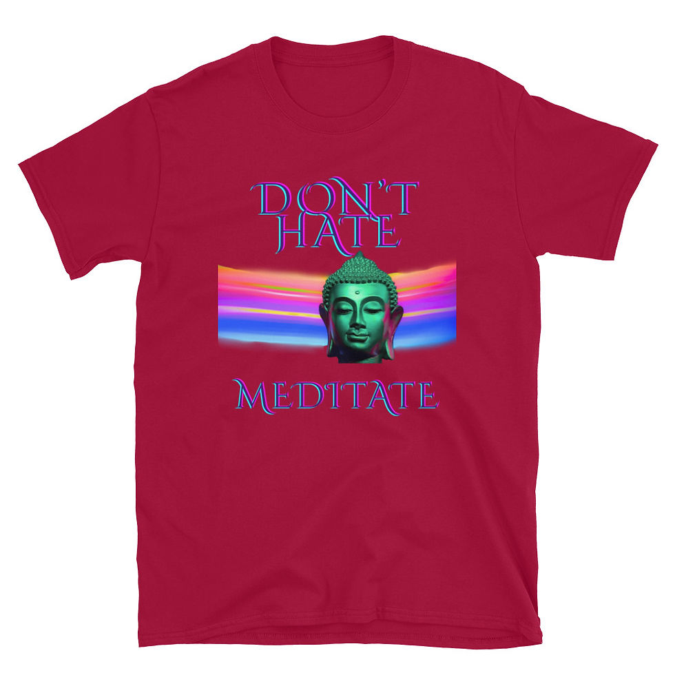 Thumbnail: Don't Hate, Meditate | LGBTQ+ Buddha Rainbow T-Shirt