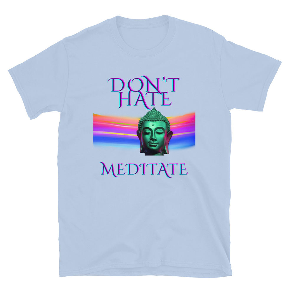 Thumbnail: Don't Hate, Meditate | LGBTQ+ Buddha Rainbow T-Shirt