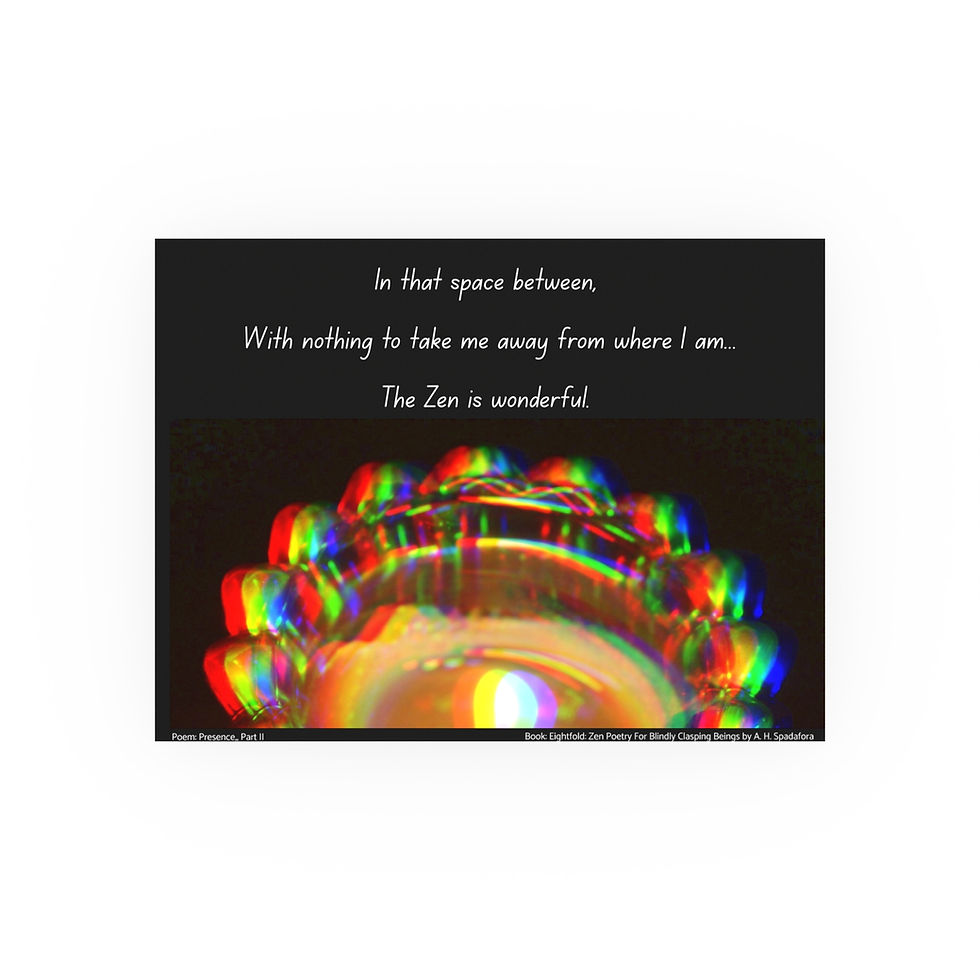 Thumbnail: Presence, Part II | Dark Zen Wall Poster | Candle | Eightfold Poetry Collection