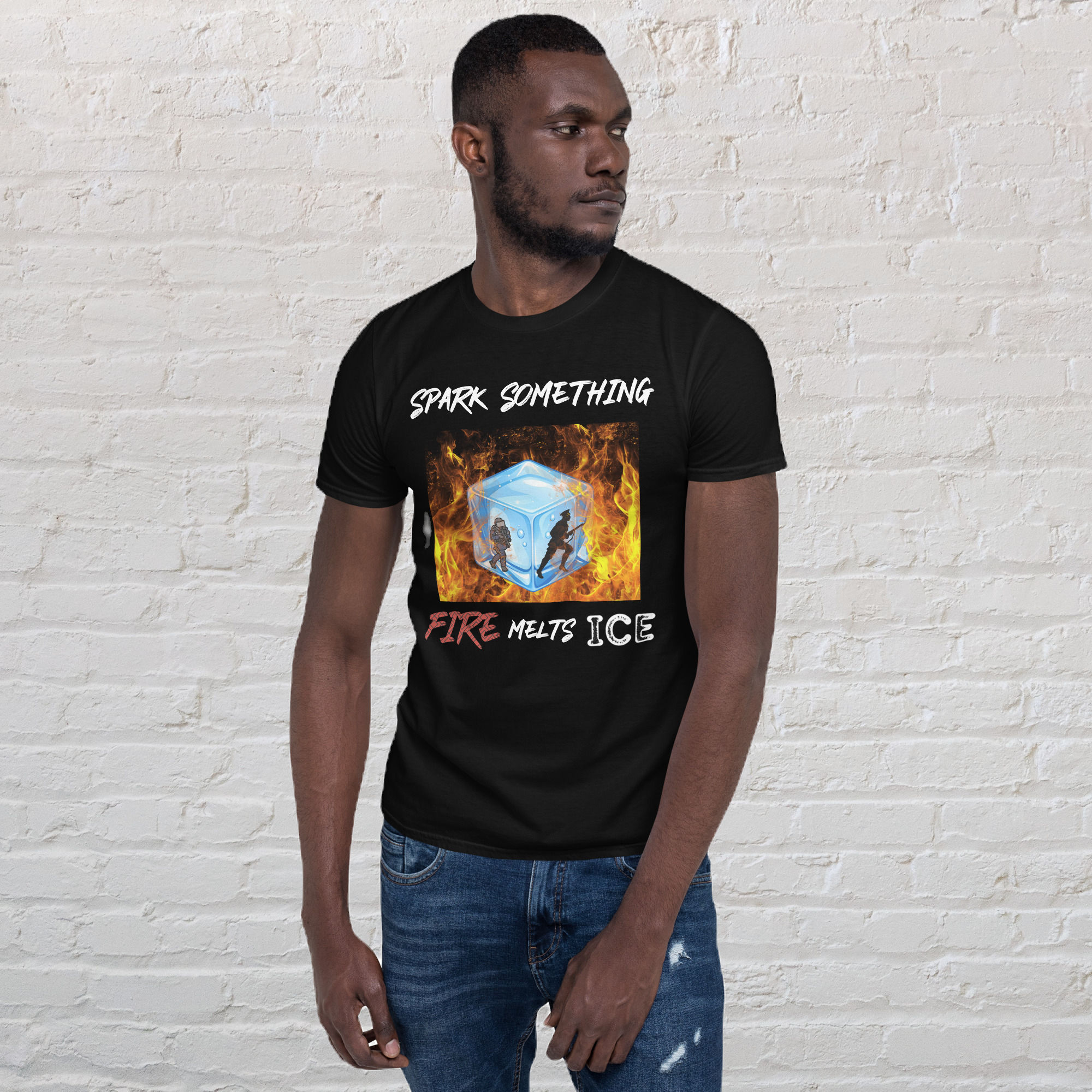 Spark Something: Fire Melts Ice | Short-Sleeve Unisex T-Shirt