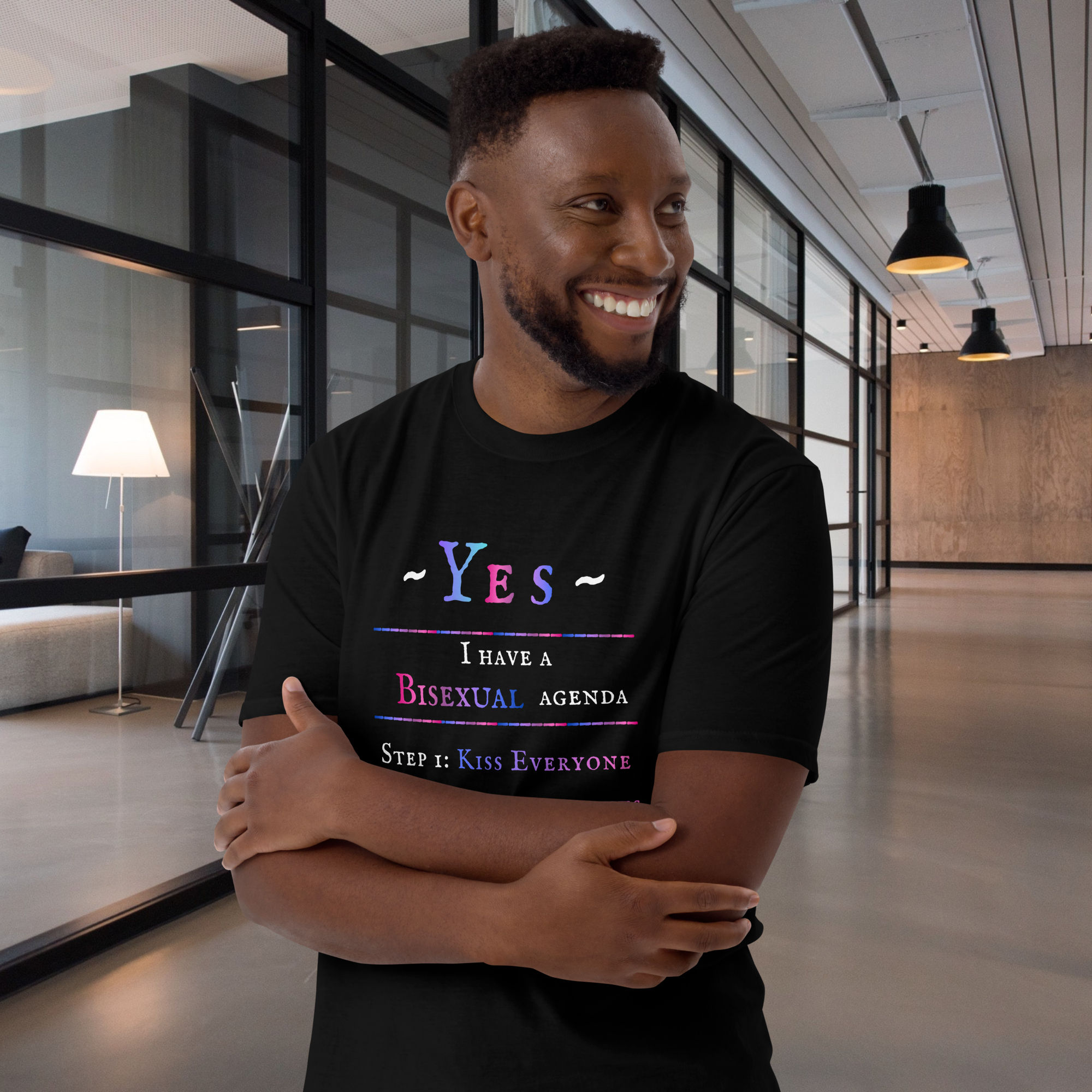 Bi- Agenda (2) Short-Sleeve Unisex T-Shirt