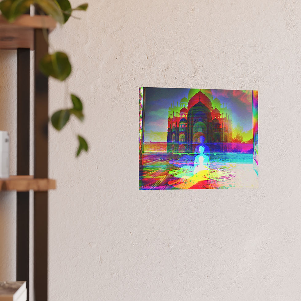 Thumbnail: Fragmented Stillness | Psychedelic Meditation Wall Art Poster