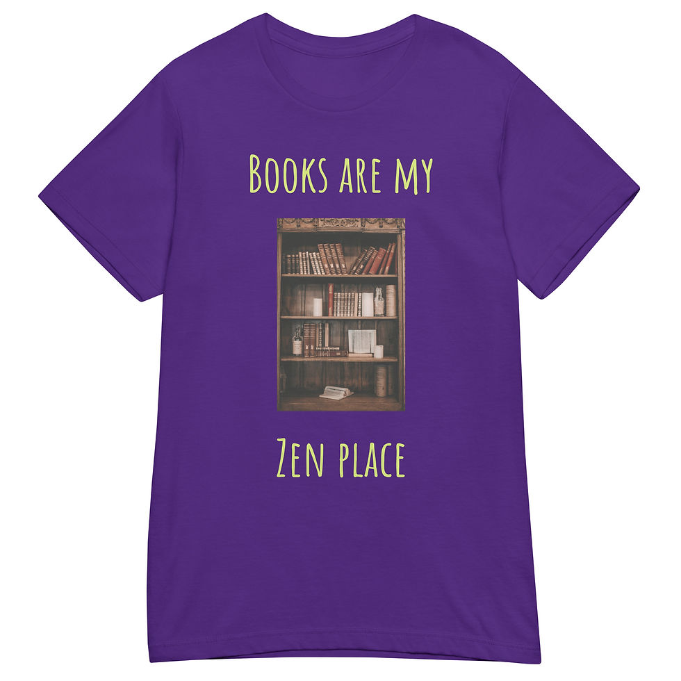 Thumbnail: Books Are My Zen Place | Zen Chaos | Femme Fitted T-Shirt