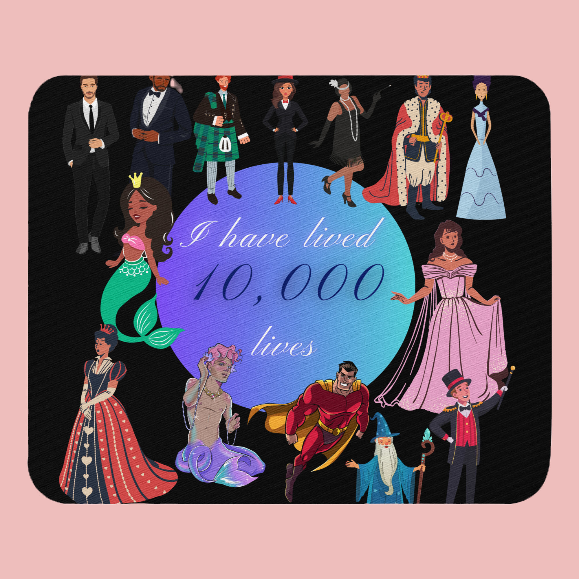 I have lived 10,000 Lives(4) | For Cosplayers, Halloween/Theater LoversMouse pad
