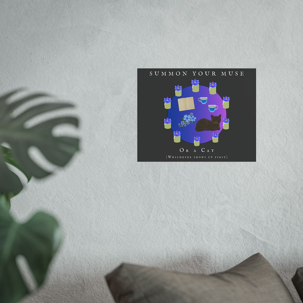 Thumbnail: Summon Your Muse (Or A Cat) - Satin and Archival Matte Poster