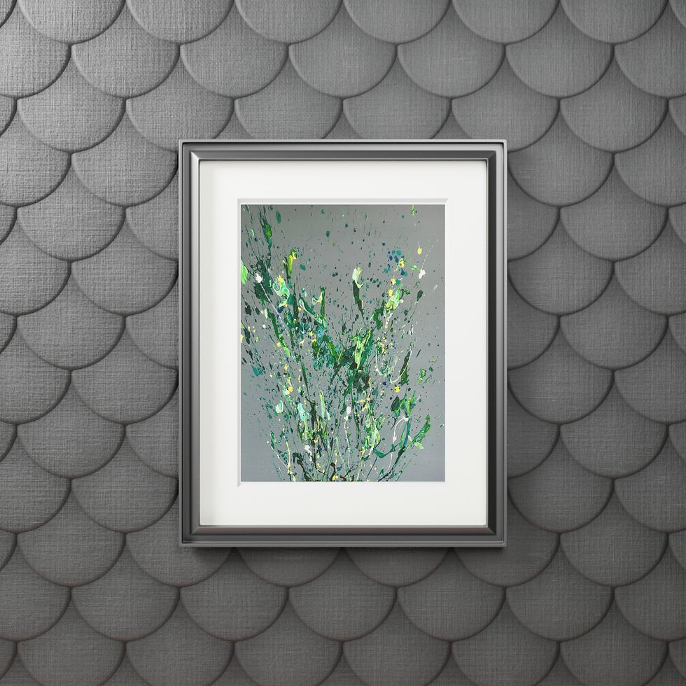 Thumbnail: "Flowered Shadows " -  Fine Art PRINT with White Passepartout