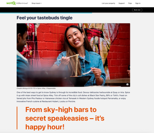 Copywriting for Feel New NSW campaign for Wotif.com
