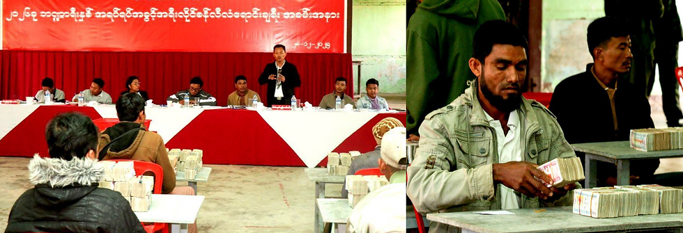 Images from the 2026 fiscal year general business license tender ceremony held in the final week of December 2025 in Mrauk-U District. (Photocrd: Reporter Zaw Gree/APM)