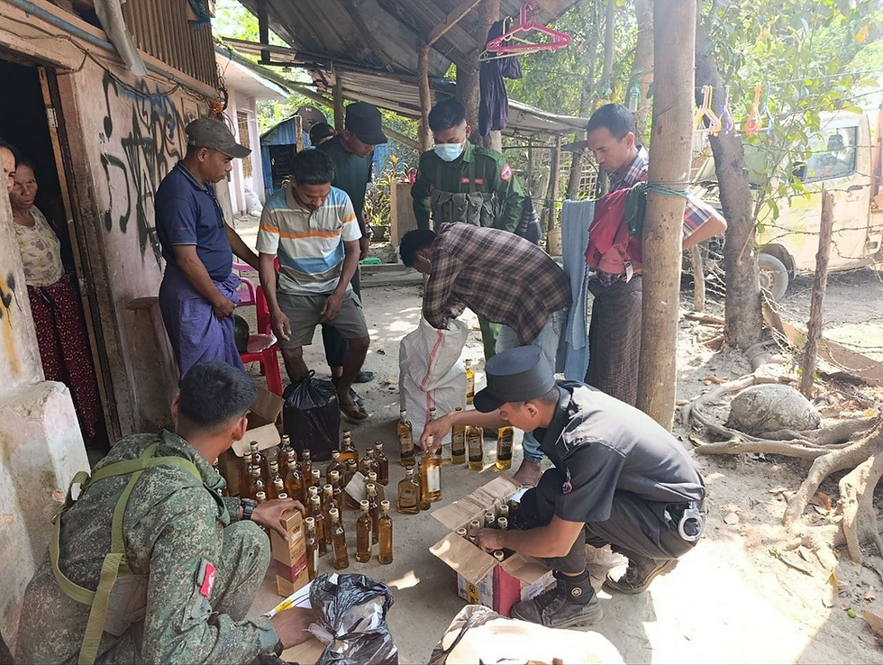 DLEPS Seizes Foreign Alcohol in Maungdaw Township, Arakan