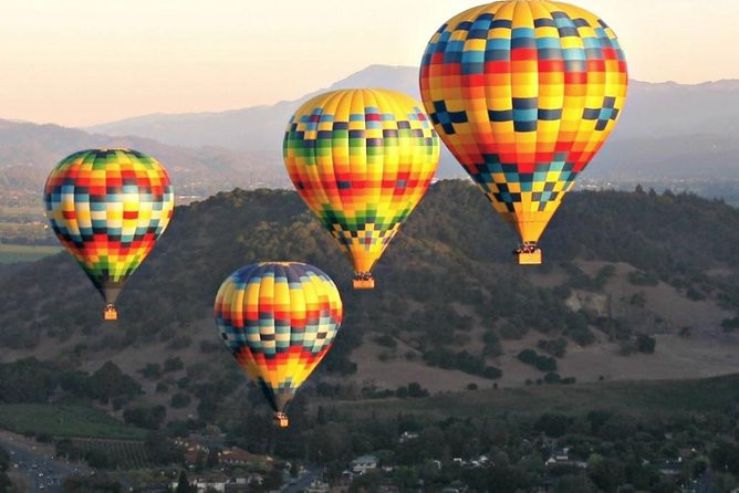 Hot air balloons over Napa Valley