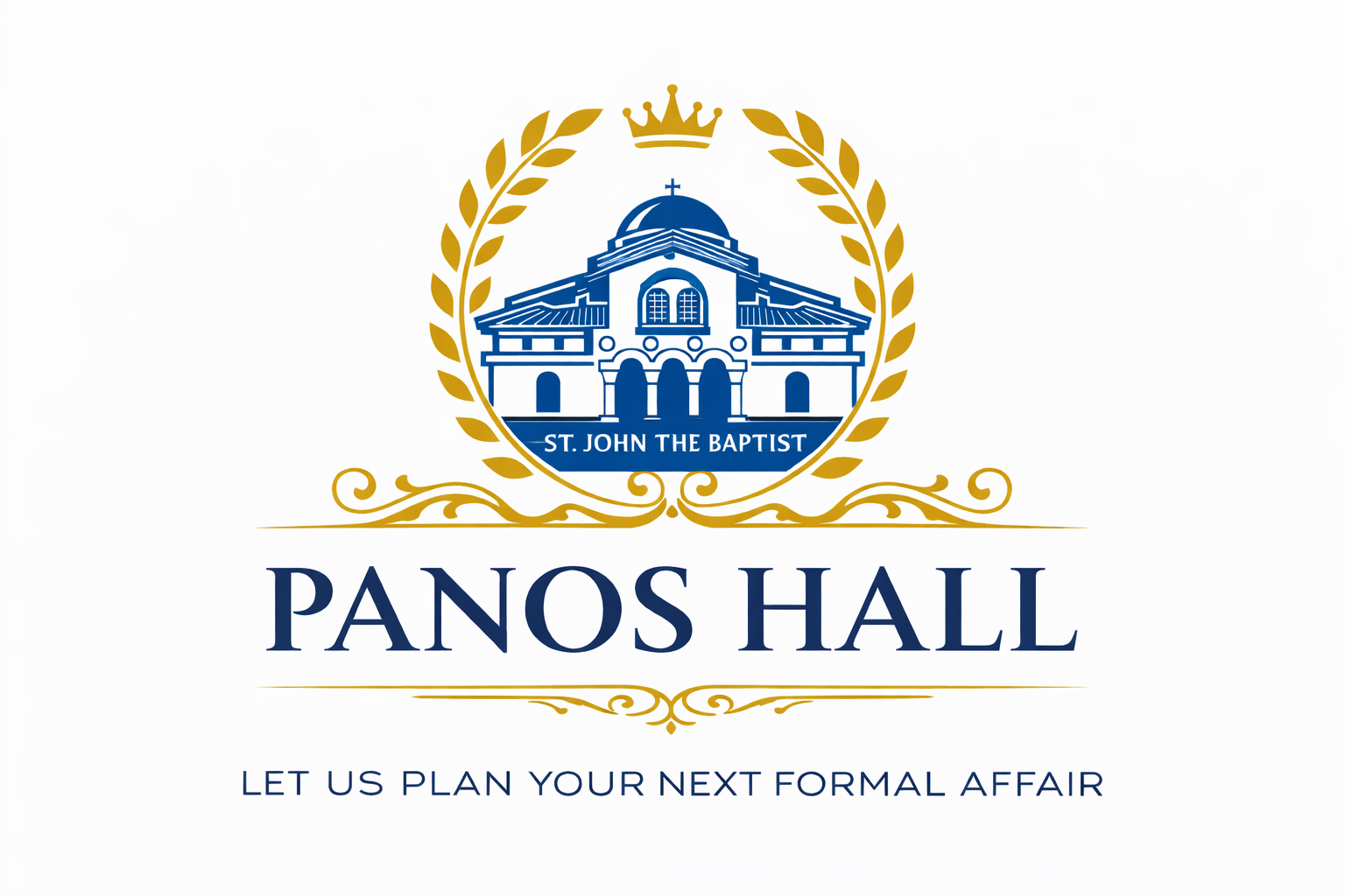 Panos Hall at St. John the Baptist logo