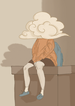 head in clouds