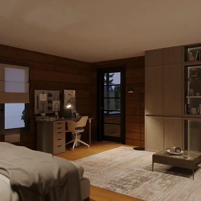 Prefabricated eco house model Alena  – 88 m², 2 to 3 bedrooms, 2 floor(s), Metal frame structure.2