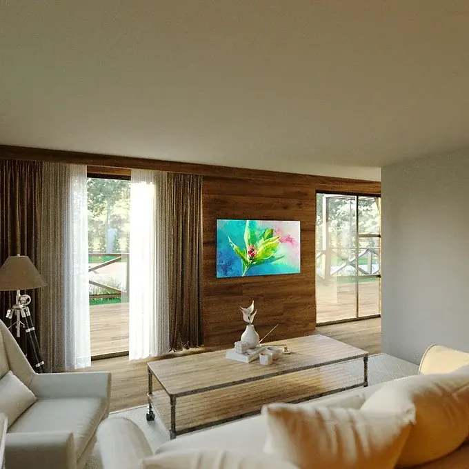 Prefabricated eco house model Lilia – 58 m², 2 bedrooms, 1 floor(s), Metal frame structure.4