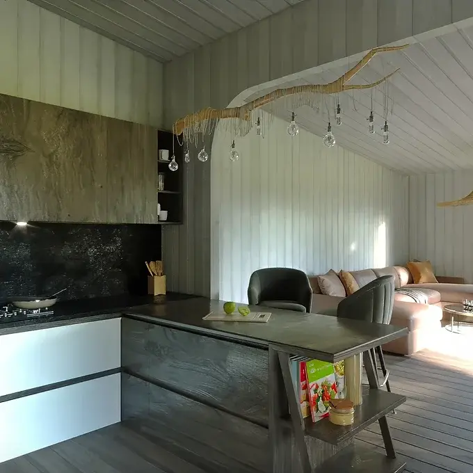 Prefabricated eco house model Lilia – 58 m², 2 bedrooms, 1 floor(s), Metal frame structure.5