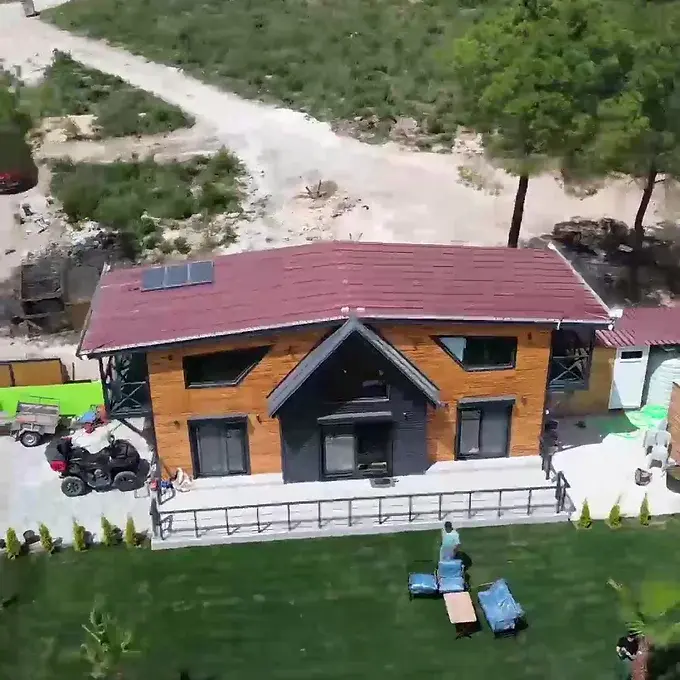 Prefabricated eco house model Boyana – 138 m², 2 to 3 bedrooms, 2 floor(s), Metal frame structure.3