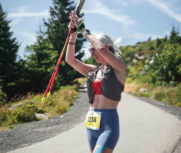 Nele Dörk beim trailrunning im bayrischen Wald