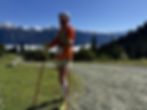 Nele Dörk genießt die Aussicht bei den Adidas Infinite Trails