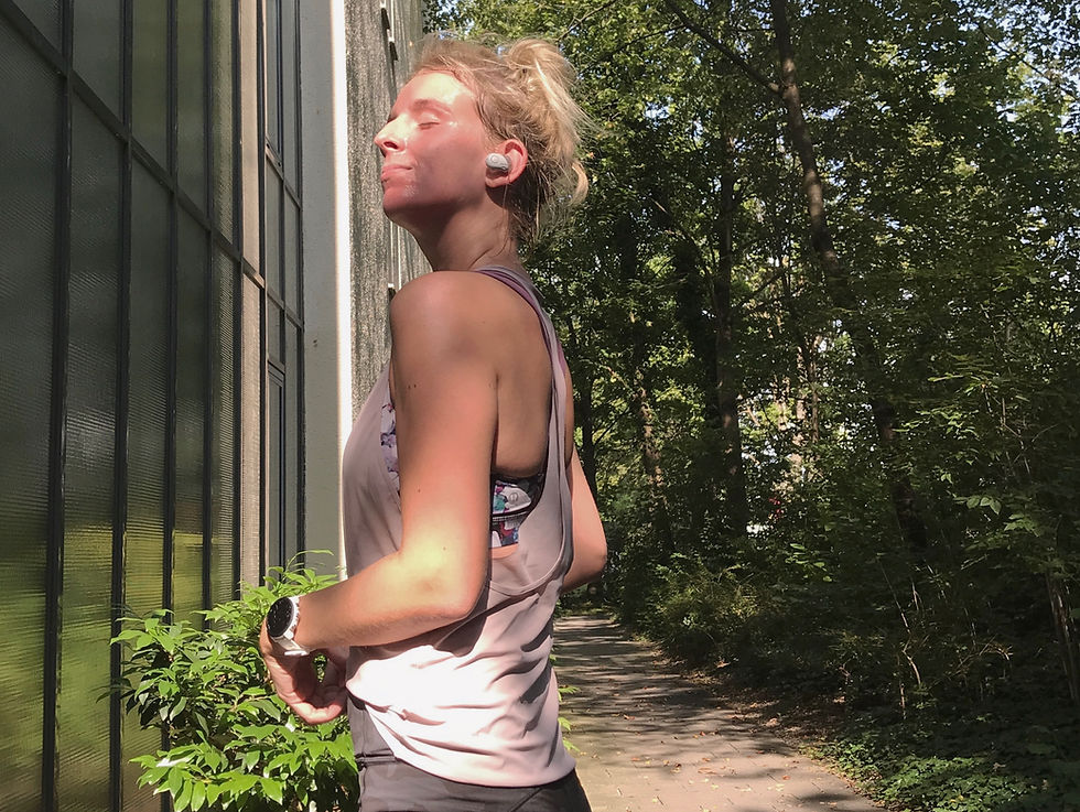 Foto von Nele nach dem Laufen