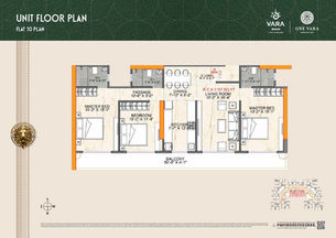 One Vara 3 BHK 1157 Carpet Floor Plan