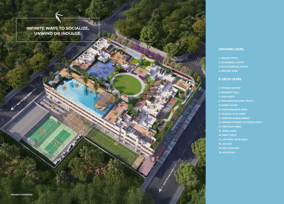 Arkade Evoke Typical Amenities Floor Plan