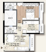 White Orchid Residency 1 BHK 447 Carpet Area