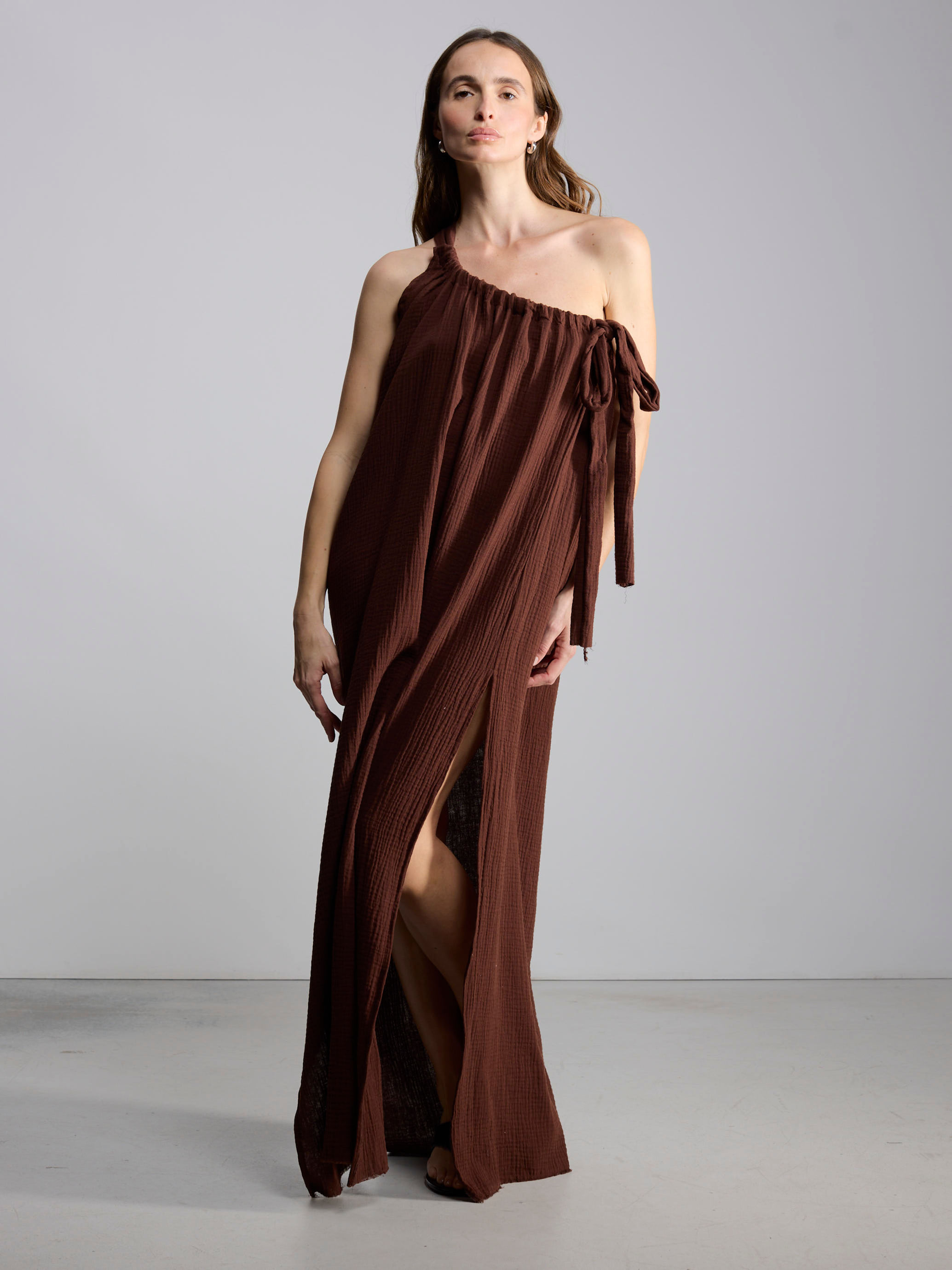 Robe Muse Mocha en gaze de coton