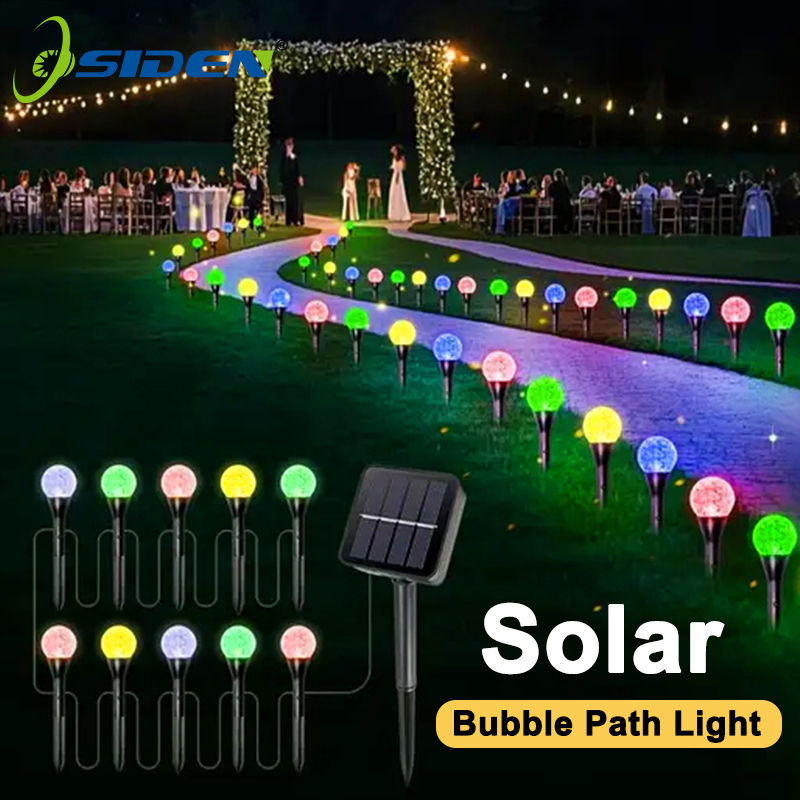 Thumbnail: 30 LED Solar Bubble Ball Lawn Lights Waterproof Solar Pathway String Light for O