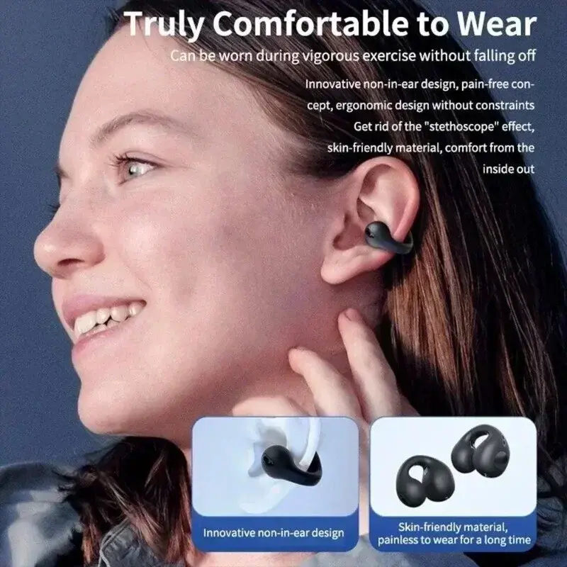 Thumbnail: New Original T75 Bone Conduction Wireless Bluetooth 5.3 Headphones Sports Earpho