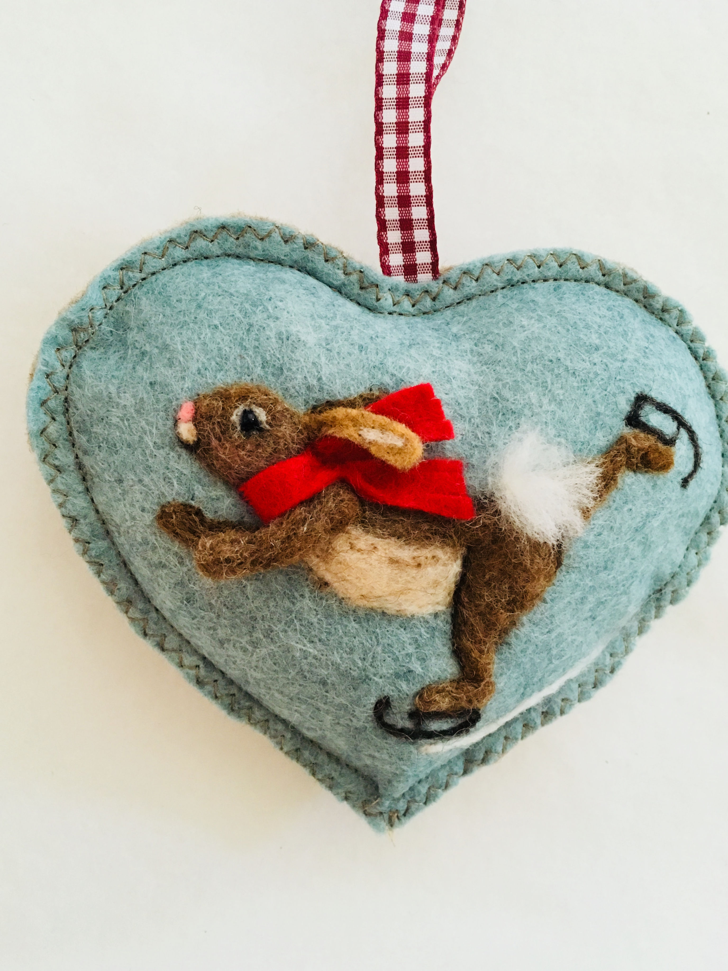 Skating rabbit - Boy ~ personalised gift heart, personalized gi