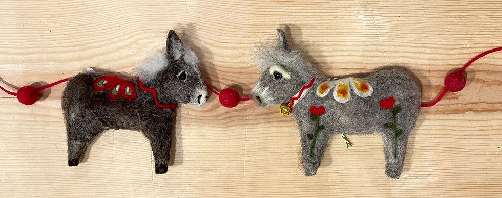 Christmas scene Garland festive Felting workshop