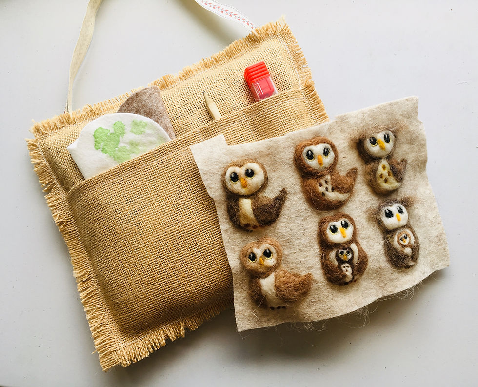 All Natural Felting Mat -(small) hessian and wool stuffed 100% natural